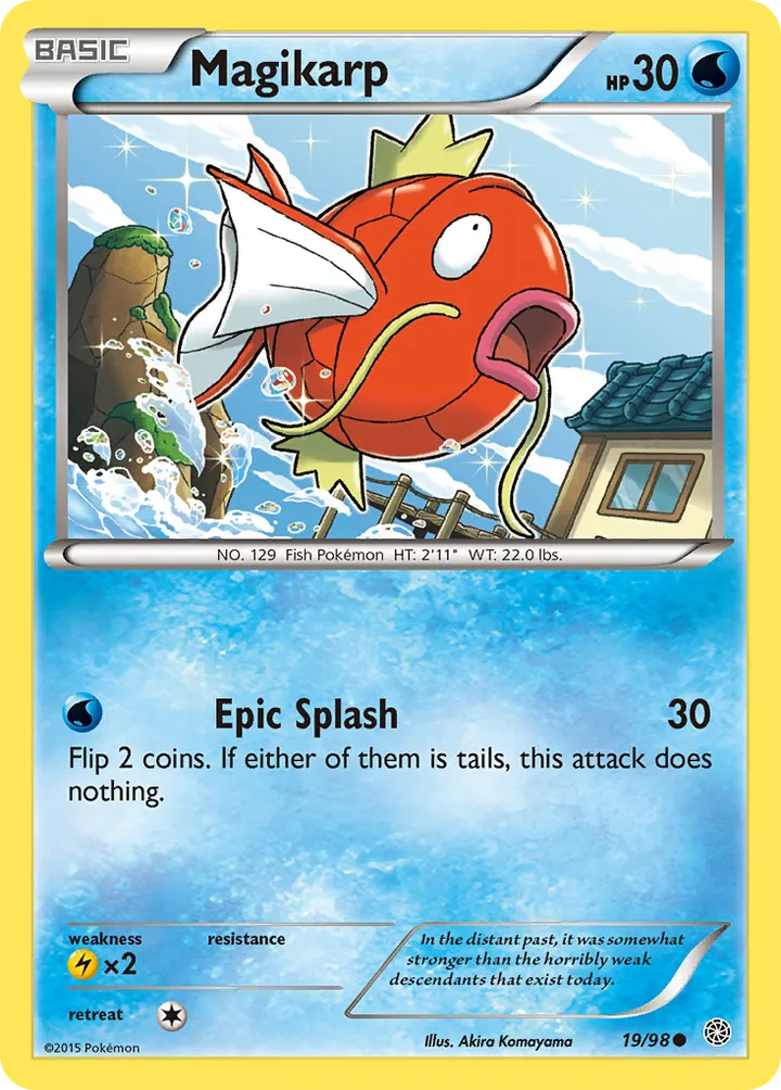 XY—Ancient Origins 英語版 Magikarp 19 カード表面