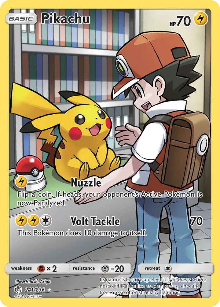 Sun & Moon—Cosmic Eclipse 英語版 Pikachu 241 カード表面