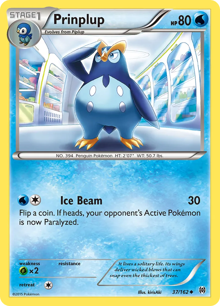 XY—BREAKthrough 英語版 Prinplup 37 カード表面