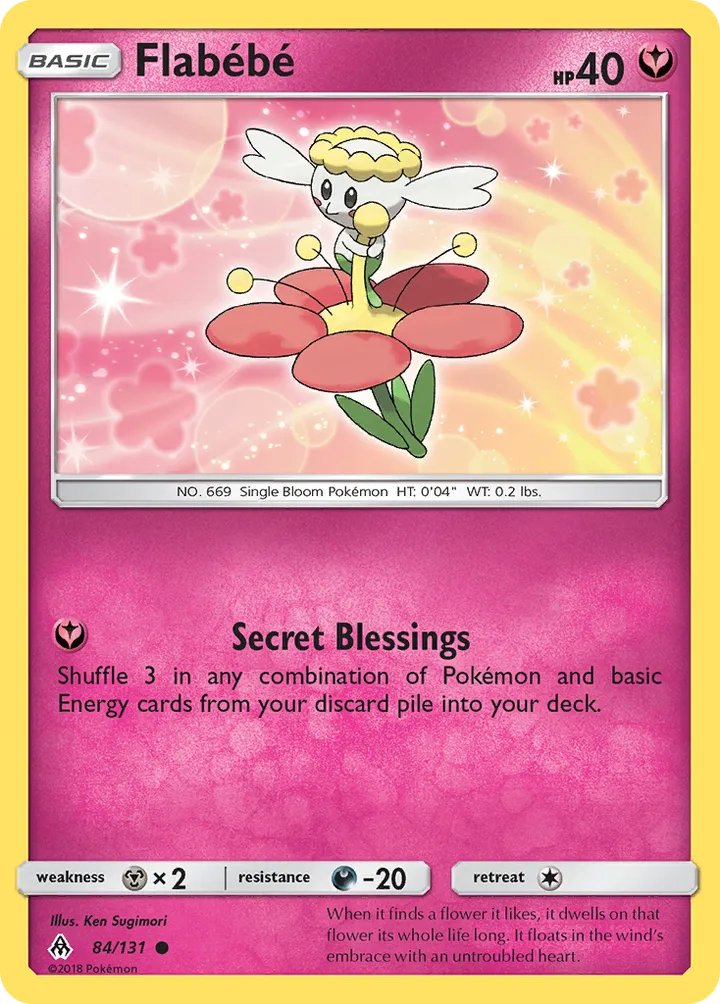 Sun & Moon—Forbidden Light 영어판 Flabébé 84 카드 앞면