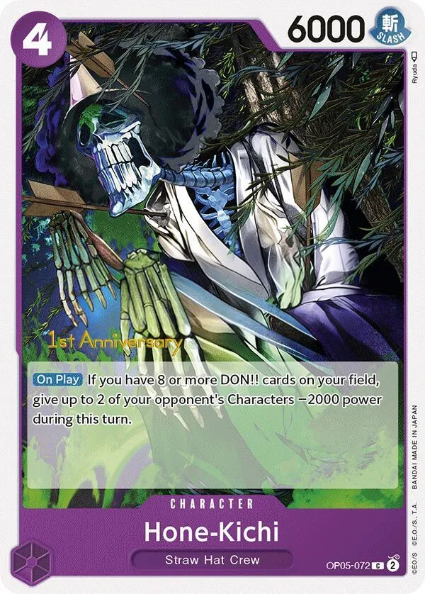 Awakening of the New Era 영어판 Hone-Kichi OP05-072 · 기념 대회 카드 앞면