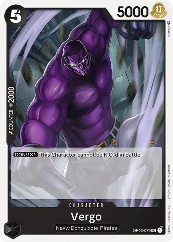 Pillars of Strength 英語版 Vergo OP03-079 · プレリリース カード表面