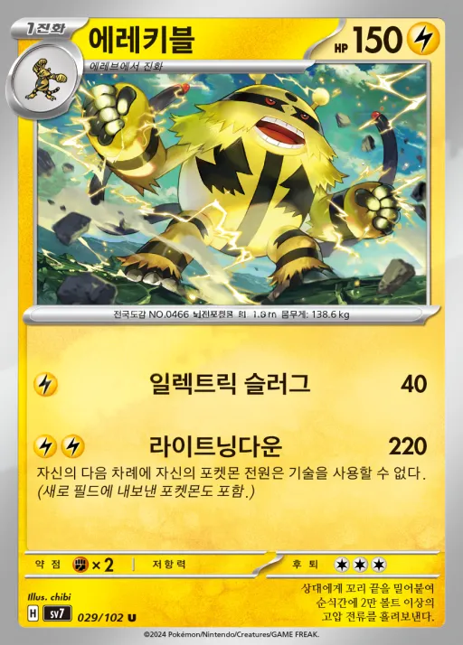 Front of 에레키블 29, 스텔라미라클 Korean