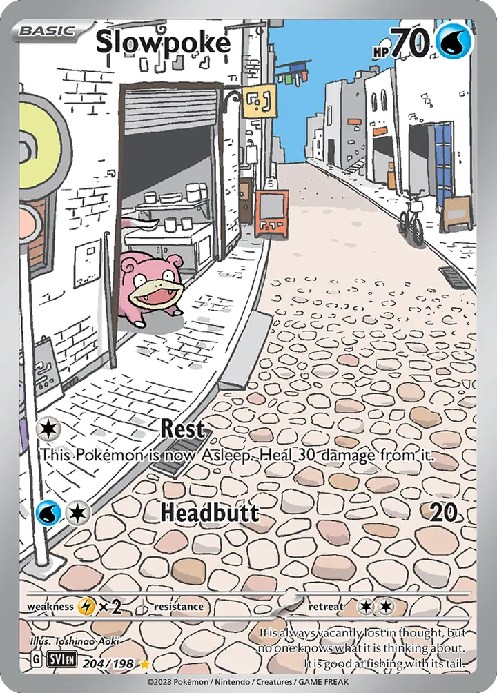 Scarlet & Violet 영어판 Slowpoke 204 카드 앞면
