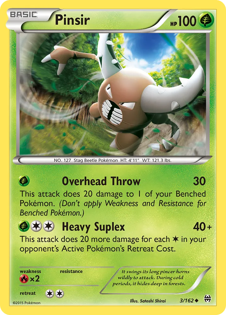 XY—BREAKthrough 영어판 Pinsir 3 카드 앞면