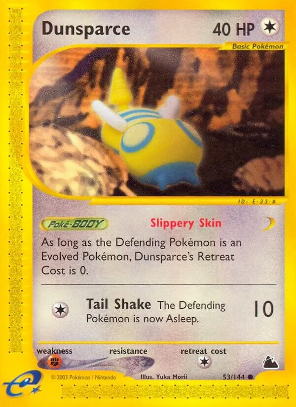 Skyridge 영어판 Dunsparce 53 카드 앞면