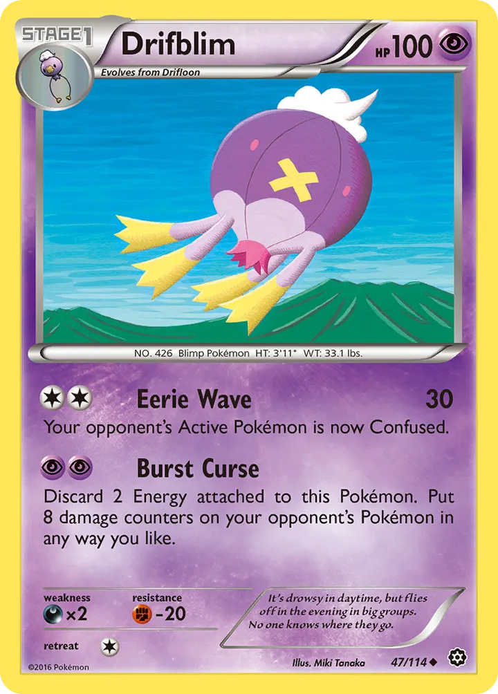 Front of Drifblim 47, XY—Steam Siege English