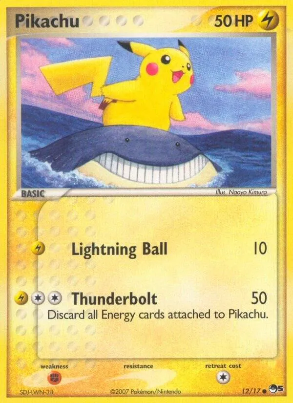 POP Series 5 英語版 Pikachu 12 カード表面