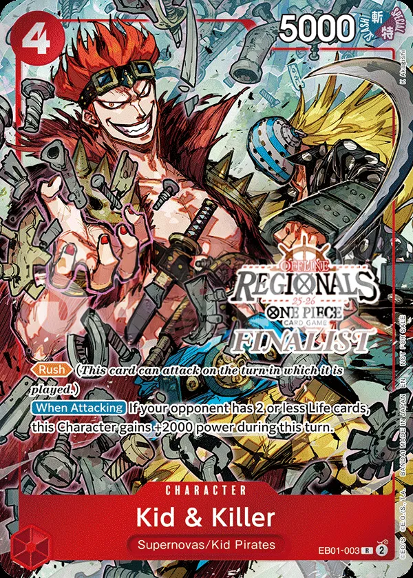 Memorial Collection 英語版 Kid & Killer EB01-003 · パラレル 3 カード表面