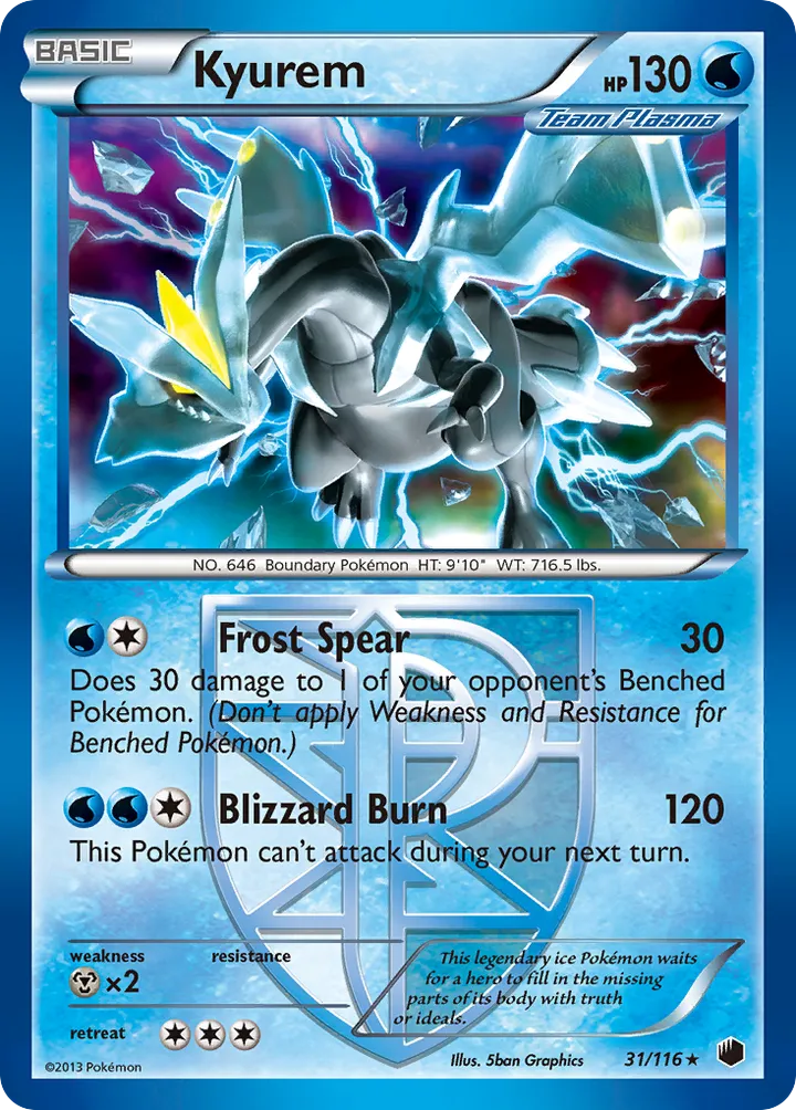 Black & White—Plasma Freeze 英語版 Kyurem 31 カード表面