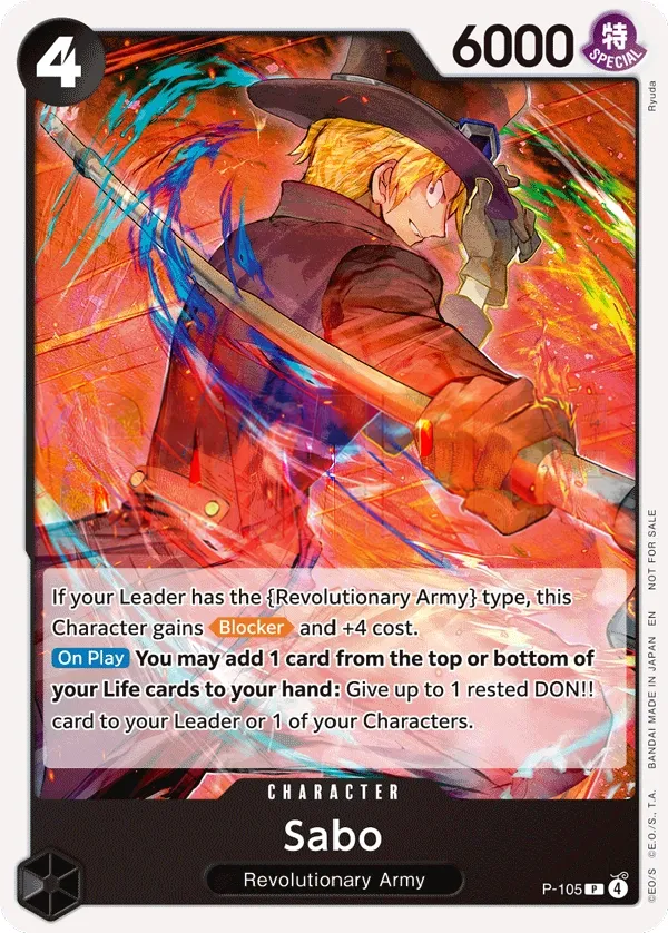 Promotion Cards 영어판 Sabo P-105 카드 앞면