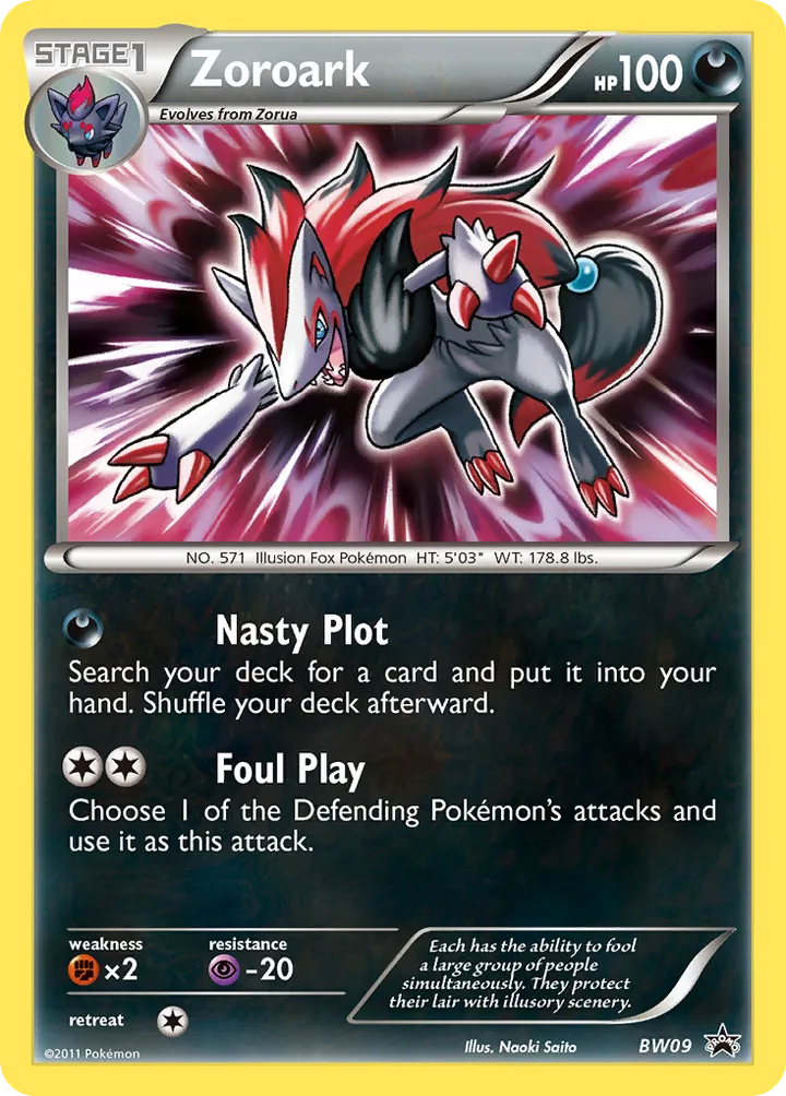 BW Black Star Promos 英語版 Zoroark BW09 カード表面