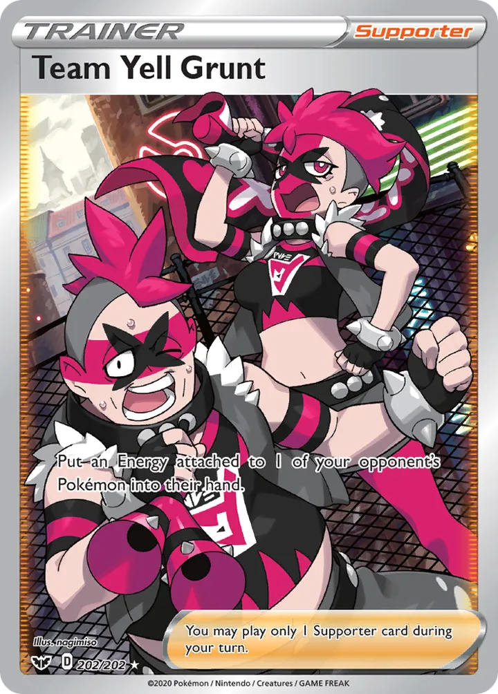 Sword & Shield 英語版 Team Yell Grunt 202 カード表面