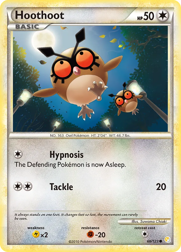 Front of Hoothoot 66, HeartGold & SoulSilver English