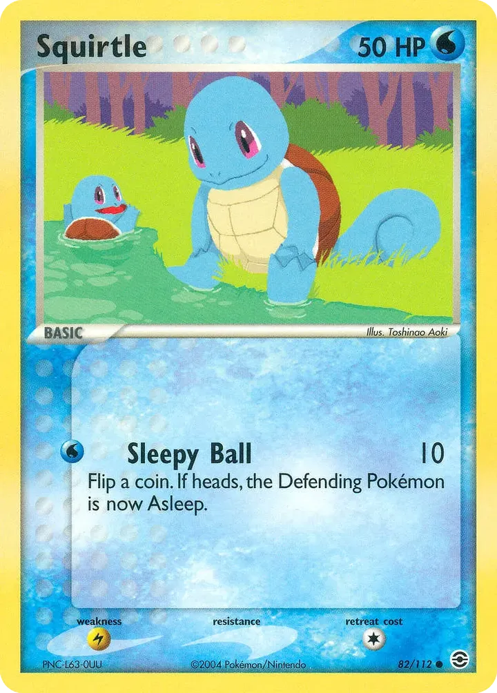 EX FireRed & LeafGreen 英語版 Squirtle 82 カード表面
