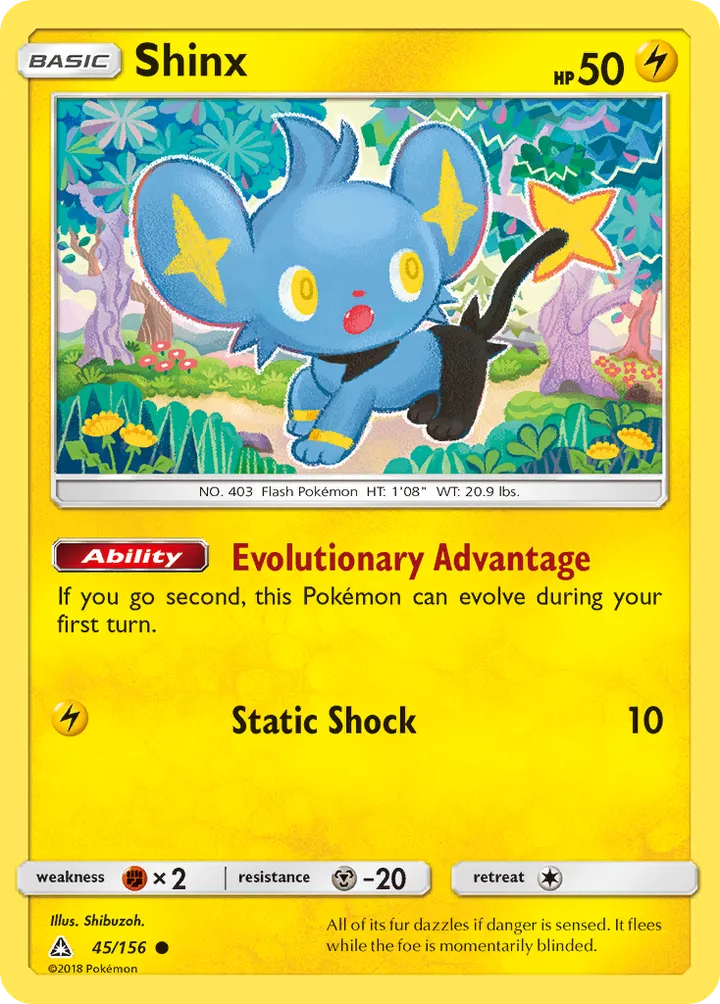 Sun & Moon—Ultra Prism 영어판 Shinx 45 카드 앞면