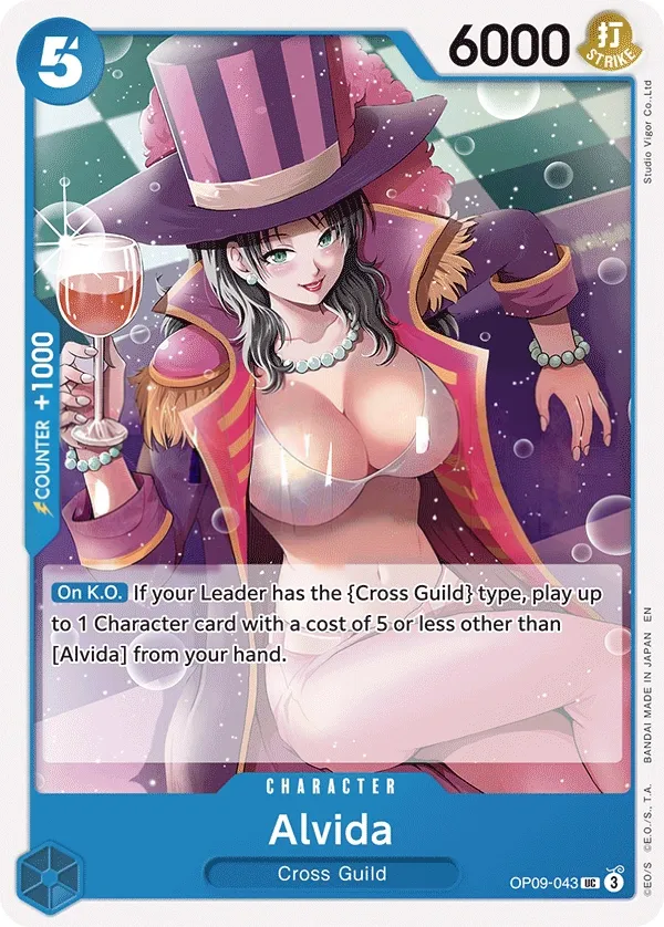 Emperors in the New World 영어판 Alvida OP09-043 · 재록 카드 앞면