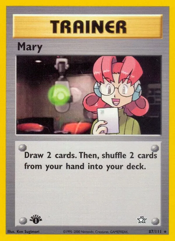 Neo Genesis 영어판 Mary 87 카드 앞면