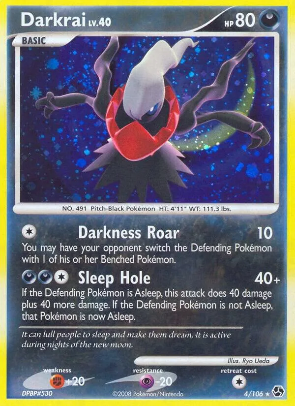 Diamond & Pearl—Great Encounters 영어판 Darkrai 4 카드 앞면
