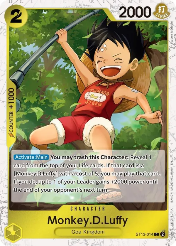 The Three Brothers 영어판 Monkey.D.Luffy ST13-014 · 재록 · 해적 카드 앞면