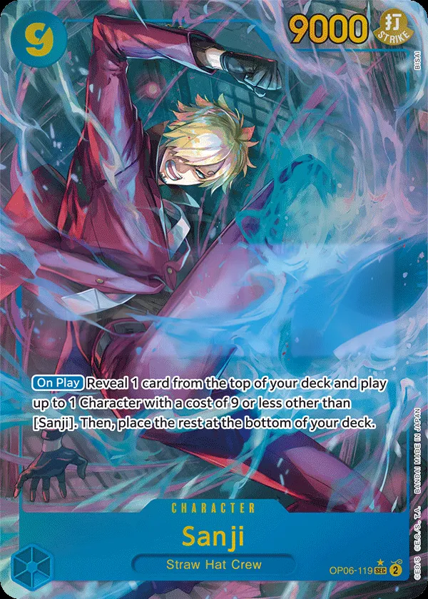Wings of the Captain 영어판 Sanji OP06-119 · 패럴렐 카드 앞면