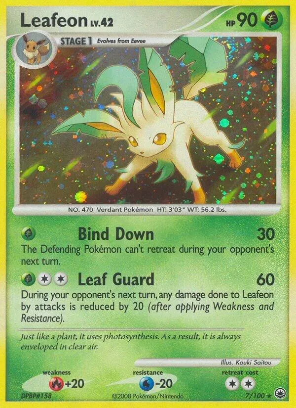 Diamond & Pearl—Majestic Dawn 英語版 Leafeon 7 カード表面