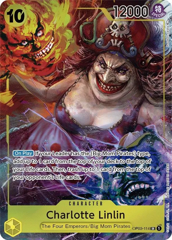 Pillars of Strength 英語版 Charlotte Linlin OP03-114 · パラレル カード表面