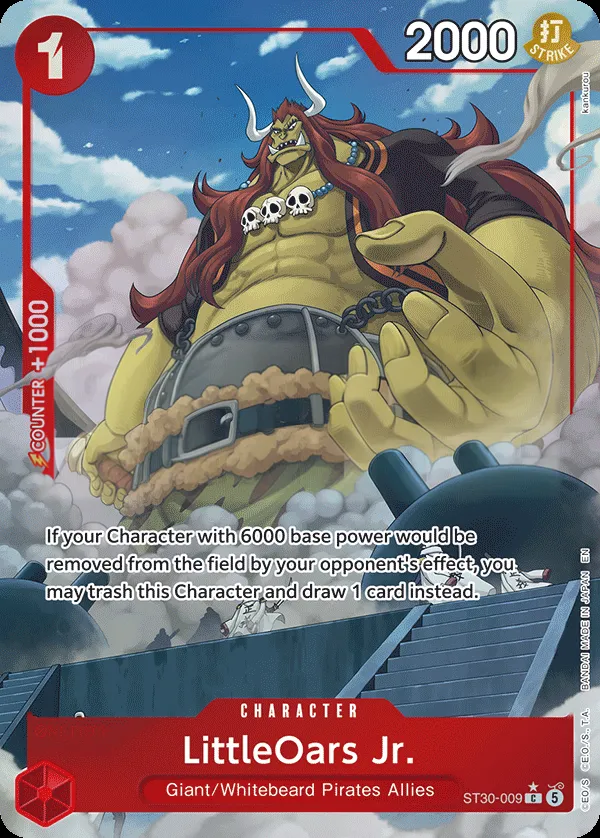 Luffy & Ace 영어판 LittleOars Jr. ST30-009 · 패럴렐 카드 앞면