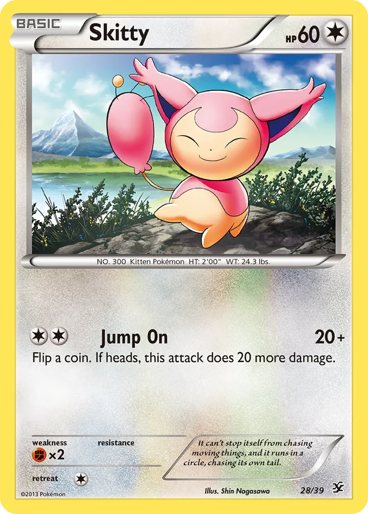 Kalos Starter Set 英語版 Skitty 28 カード表面