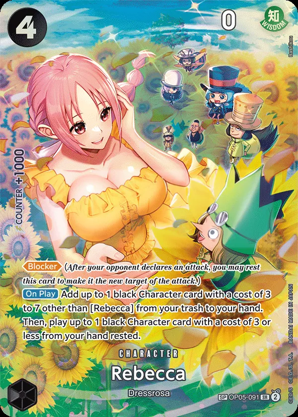 Awakening of the New Era 英語版 Rebecca OP05-091 · パラレル 2 カード表面