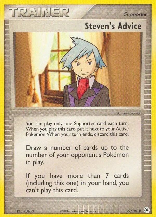 EX Hidden Legends 英語版 Steven's Advice 92 カード表面