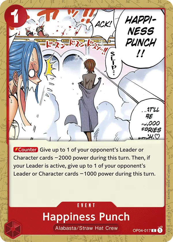 Kingdoms of Intrigue 英語版 Happiness Punch OP04-017 カード表面