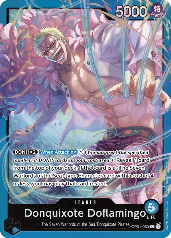 Romance Dawn 영어판 Donquixote Doflamingo OP01-060 · 패럴렐 2 카드 앞면