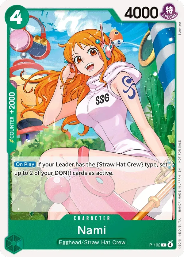 Promotion Cards 영어판 Nami P-102 카드 앞면