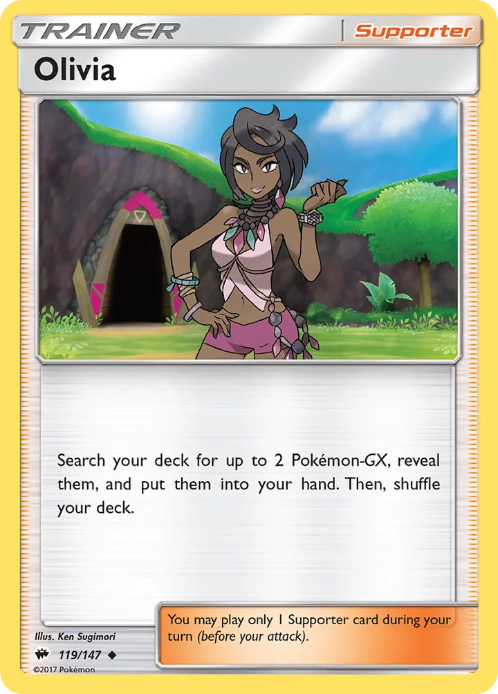 Sun & Moon—Burning Shadows 英語版 Olivia 119 カード表面