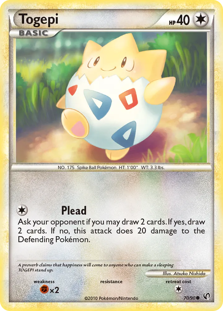 HS—Undaunted 영어판 Togepi 70 카드 앞면