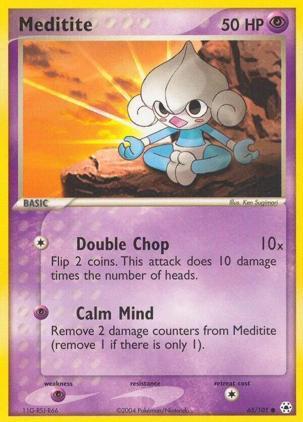 Front of Meditite 65, EX Hidden Legends English