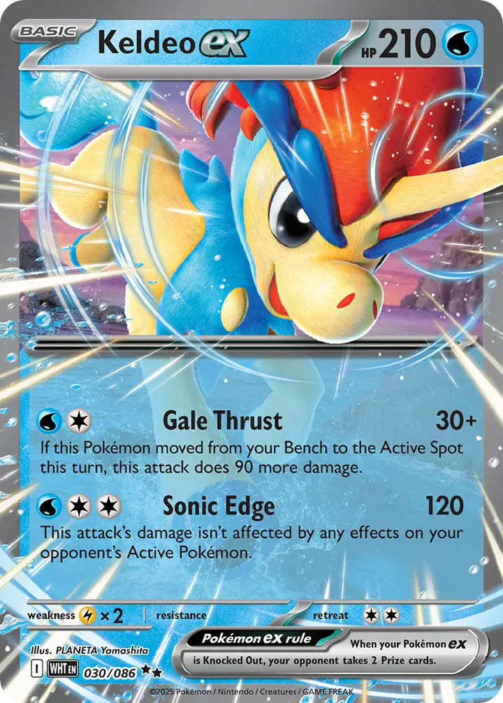 Scarlet & Violet—White Flare 영어판 Keldeo ex 30 카드 앞면
