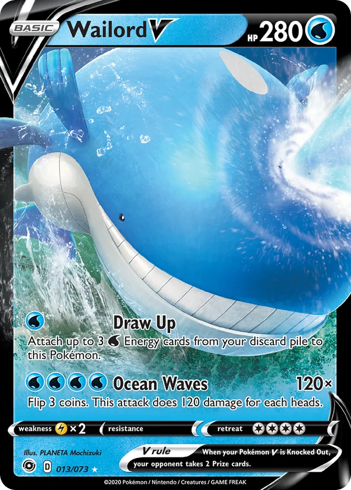 Champion's Path 英語版 Wailord V 13 カード表面
