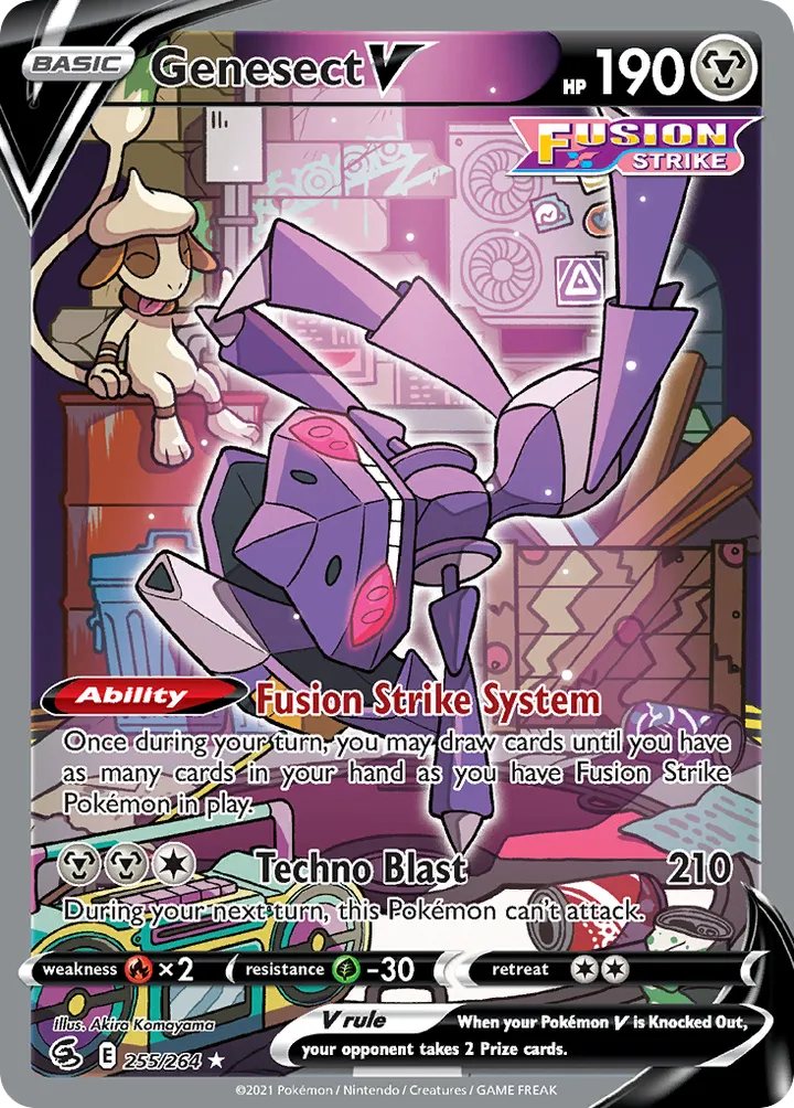 Sword & Shield—Fusion Strike 영어판 Genesect V 255 카드 앞면
