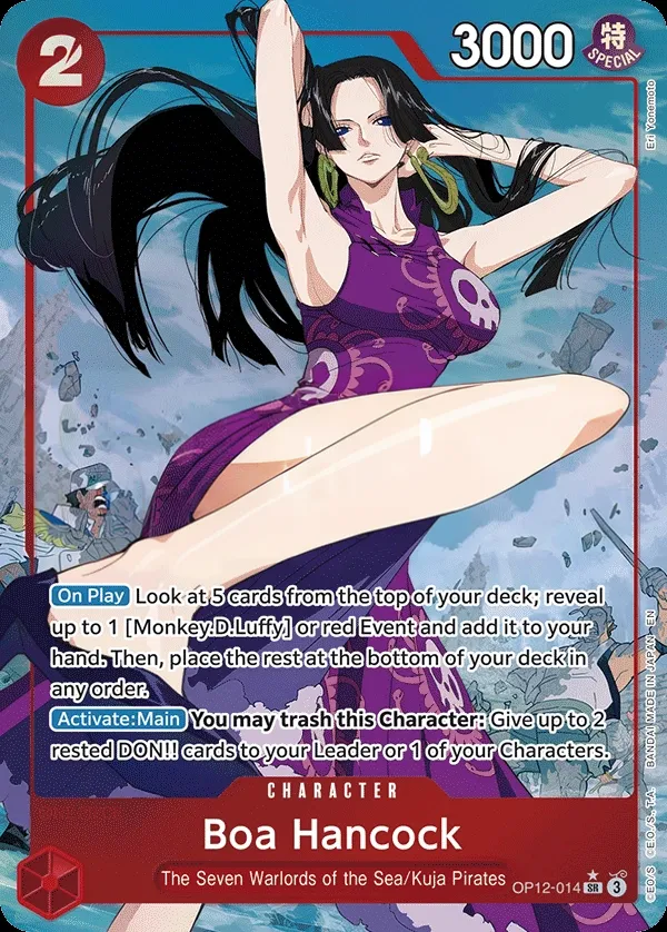 Legacy of the Master 영어판 Boa Hancock OP12-014 · 패럴렐 카드 앞면