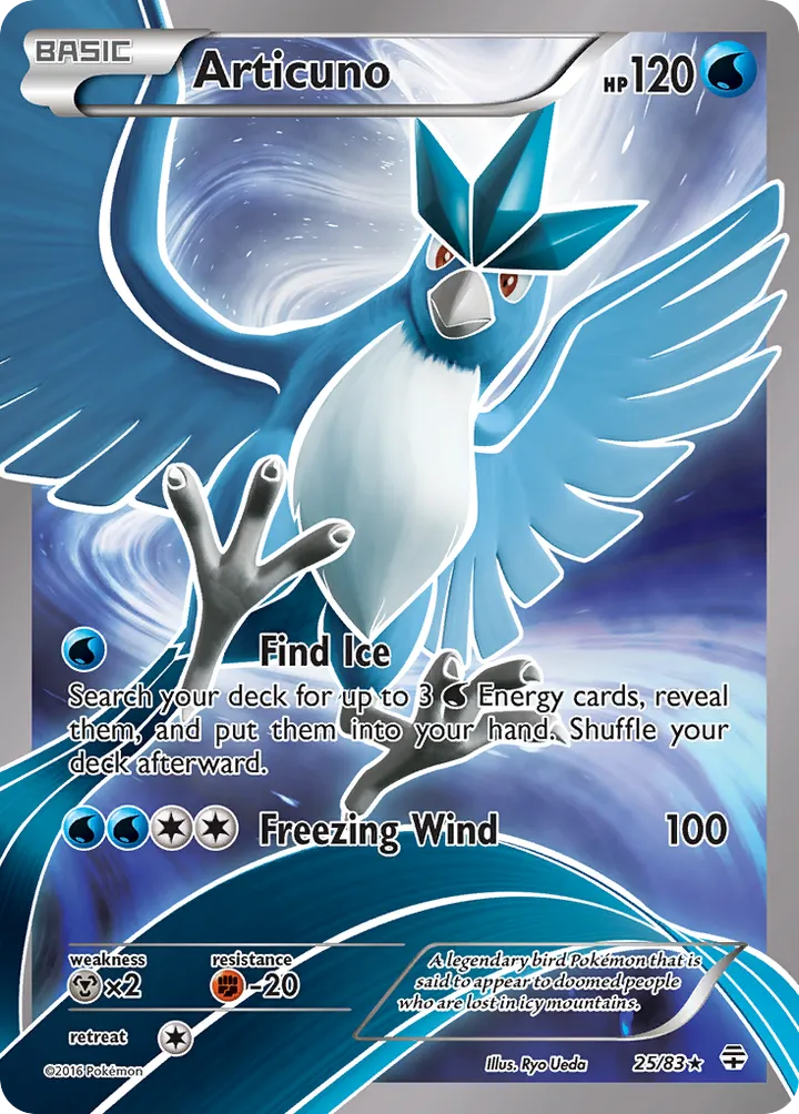 Generations 영어판 Articuno 25 카드 앞면