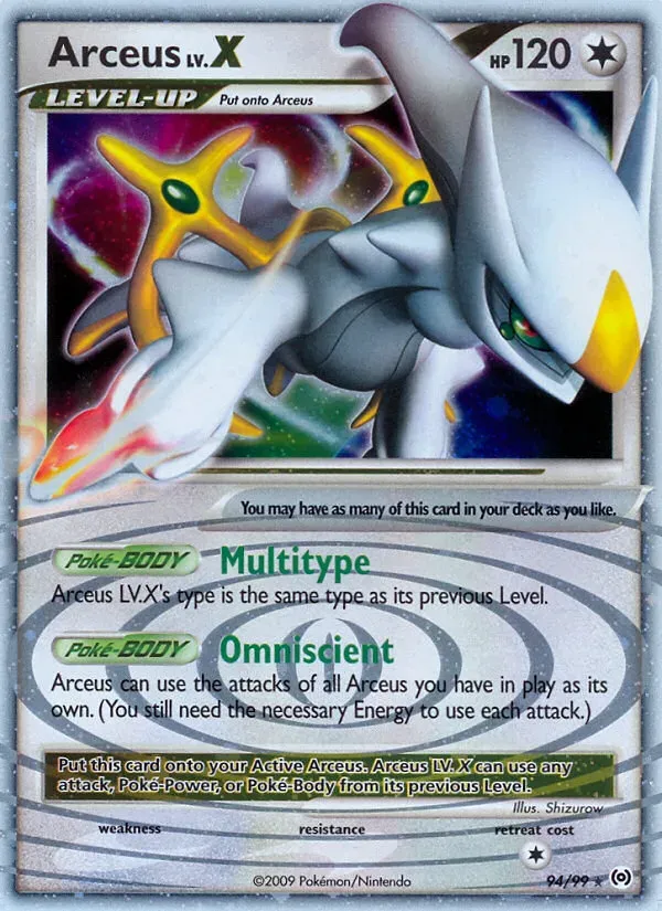 Platinum—Arceus 영어판 Arceus LV.X 94 카드 앞면