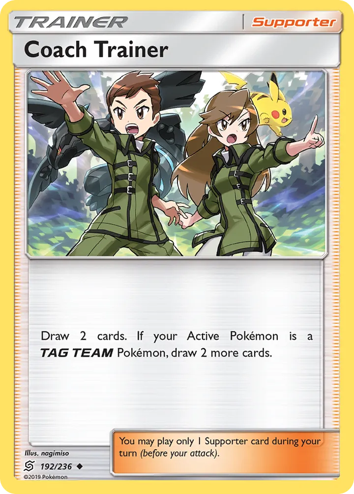Sun & Moon—Unified Minds 英語版 Coach Trainer 192 カード表面