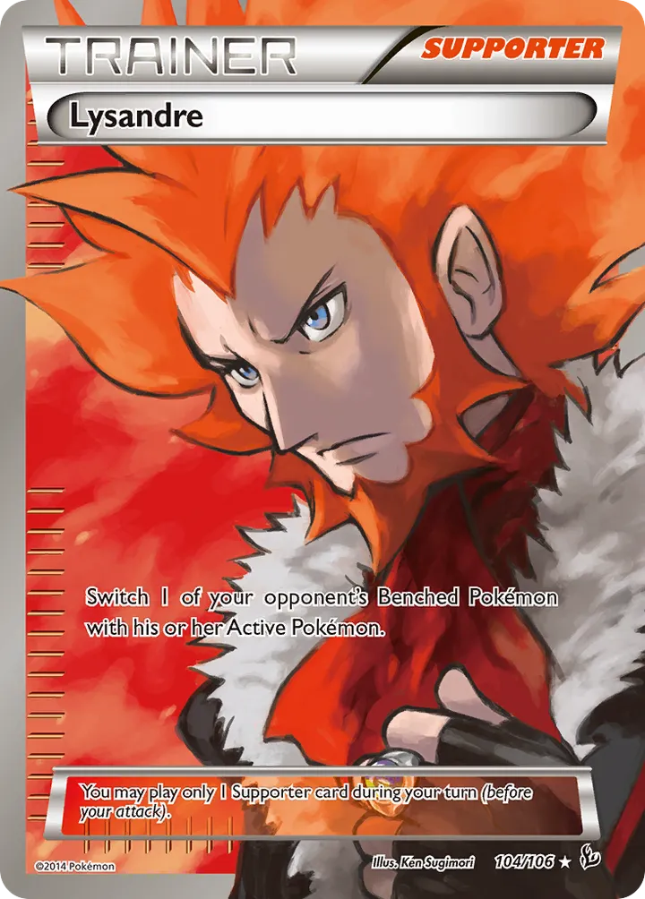 Front of Lysandre 104, XY—Flashfire English
