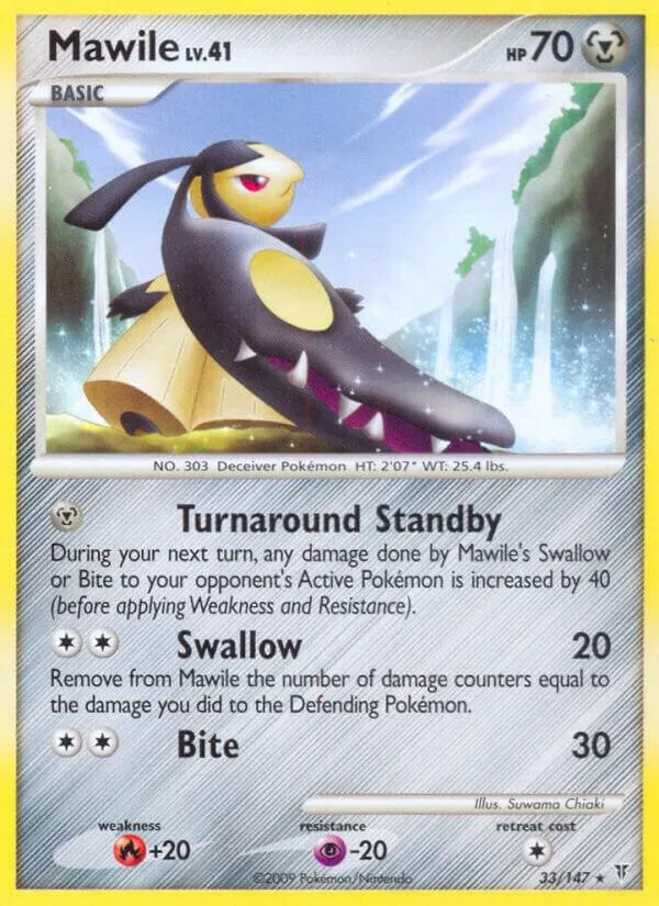 Platinum—Supreme Victors 영어판 Mawile 33 카드 앞면