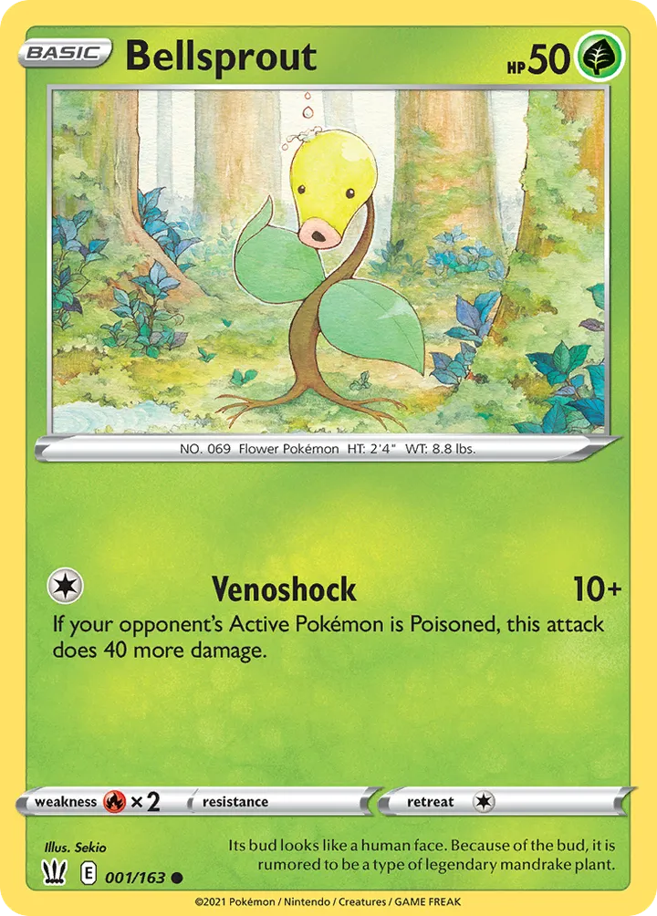 Sword & Shield—Battle Styles 英語版 Bellsprout 1 カード表面