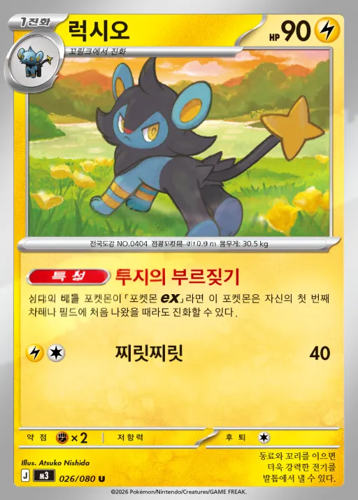 니힐제로 韓国語版 럭시오 26 カード表面