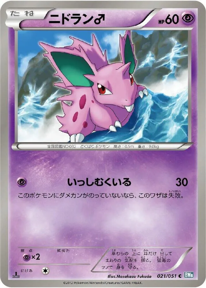 Front of NidoranM 21, ライデンナックル Japanese