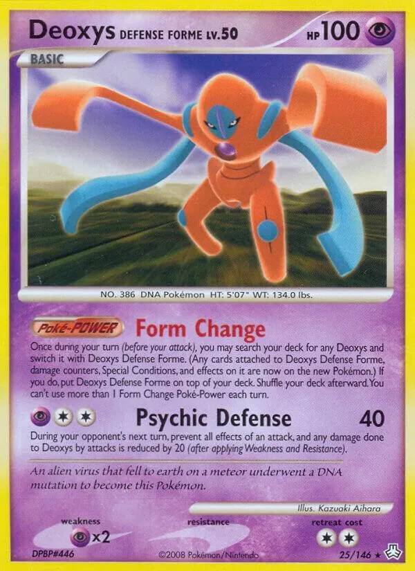 Diamond & Pearl—Legends Awakened 영어판 Deoxys Defense Forme 25 카드 앞면